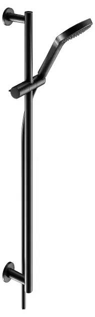 Keuco IXMO - Set de pommeau de douche, 3 jets, barre 86 cm et flexible, noir mat 59587370801