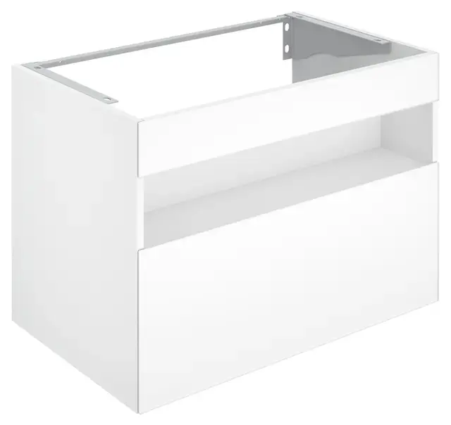 Keuco Stageline – Meuble sous lavabo, 80x63x49 cm, avec éclairage et USB, blanc 32862300100