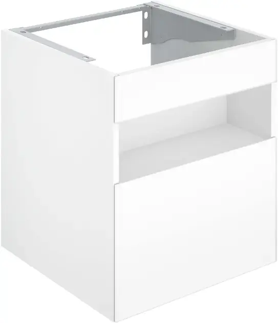 Keuco Stageline – Meuble sous lavabo, 50x63x49 cm, avec éclairage et USB, blanc 32842300100