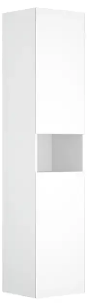Keuco Stageline - Armoire haute, 40x180x36 cm, 2 portes, charnières à gauche, avec éclairage, blanc 32831300101