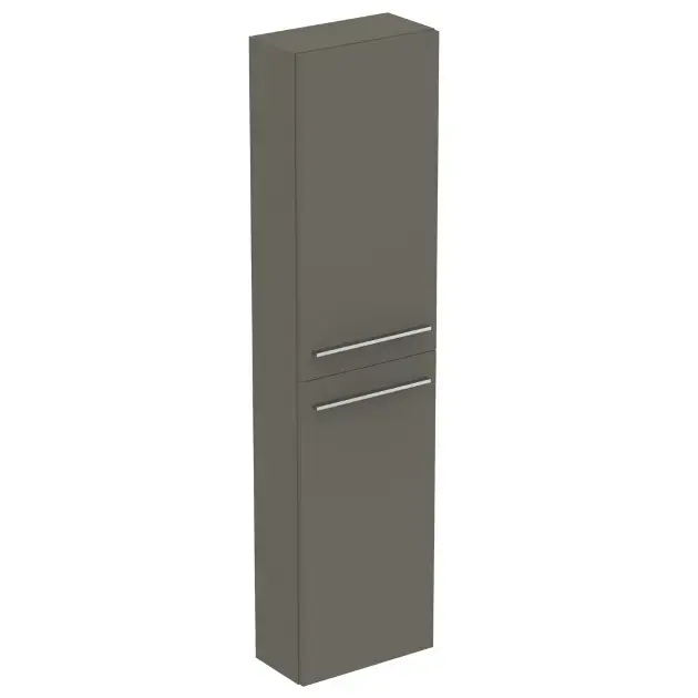 Ideal Standard i.Life S - Armoire haute 40x21x160 cm, 2 portes G / D, quartz gris mat T5288NG