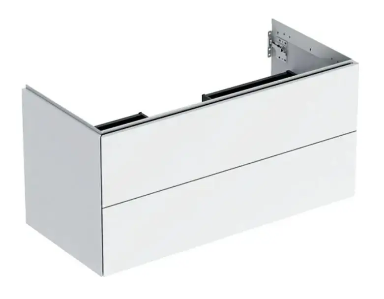 Geberit ONE - Meuble sous lavabo 104x50x47 cm, 2 tiroirs, blanc brillant 505.264.00.1