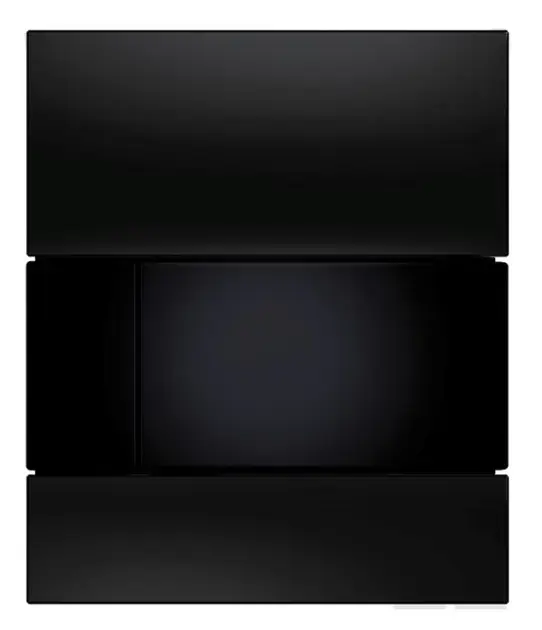 Tece TECEsquare - Commande de la chasse d'eau d’urinoir, verre noir/couleur noire 9242809