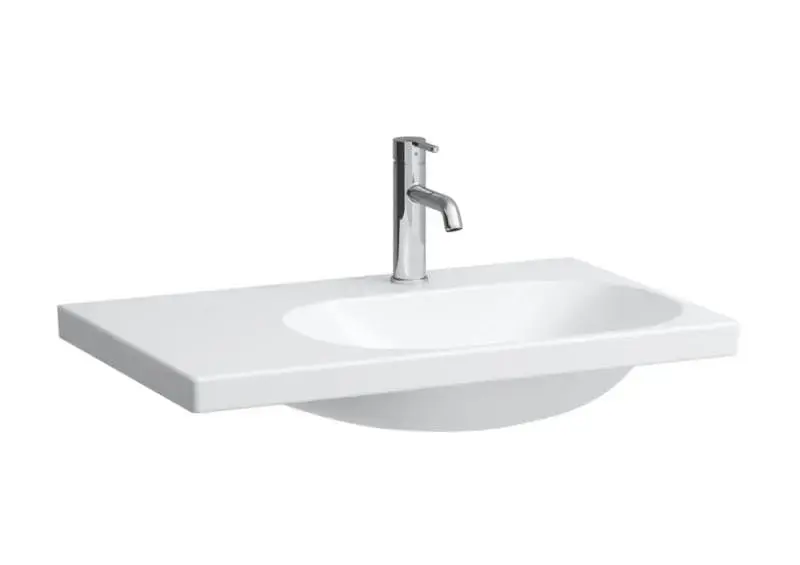 Laufen Lua - Lavabo de meuble 75x46 cm, sans trop-plein, 1 trou pour robinetterie, LCC, blanc H8170854001111