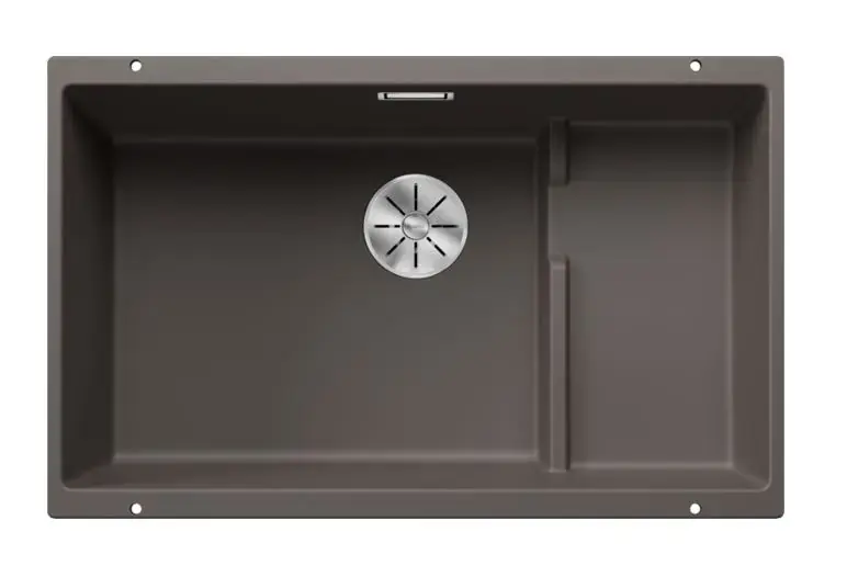 Blanco Subline 700 – Évier en silgranit, 73×46 cm, avec accessoires, InFino, gris 527354