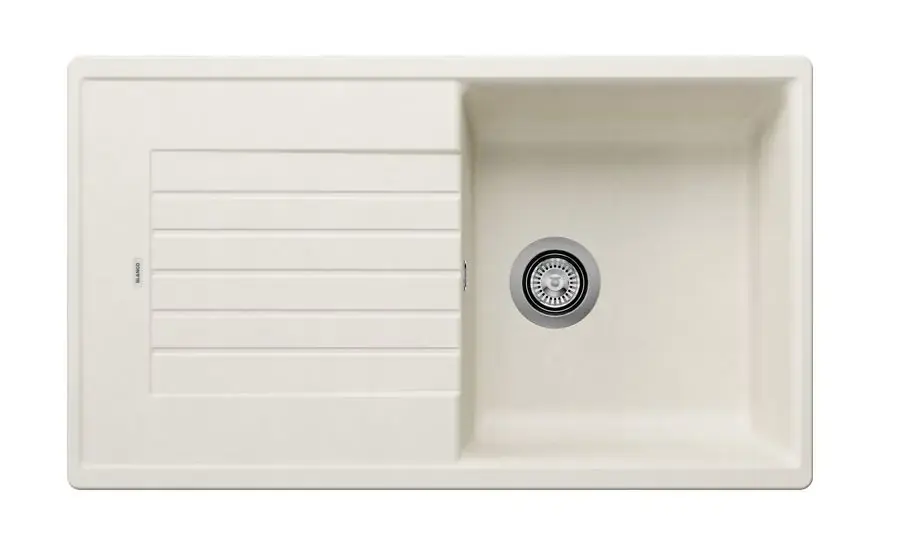 Blanco Zia 5 – Évier en silgranit, 860×500, blanc doux 527204