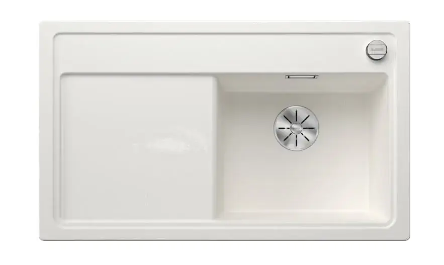 Blanco Zenar 45 – Évier en silgranit, 86×51 cm, avec commande de vidage, InFino, blanc 523788