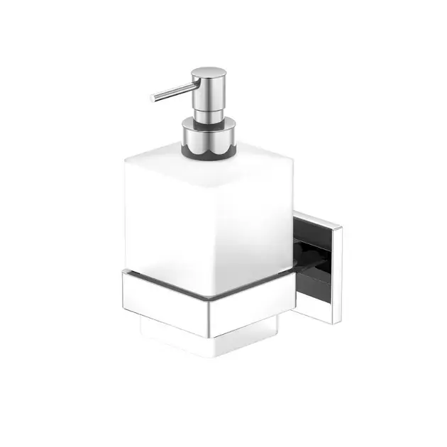 Steinberg 450 – Distributeur de savon avec support, verre dépoli / chrome 450 8000
