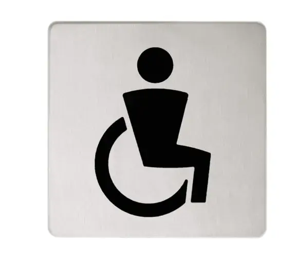 Keuco Plan – Pictogramme WC pour handicapés, acier inoxydable 14968070000