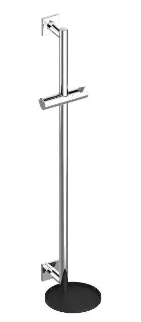 Keuco IXMO – Barre de douche 86 cm, avec étagère, chrome/anthracite 59585010912