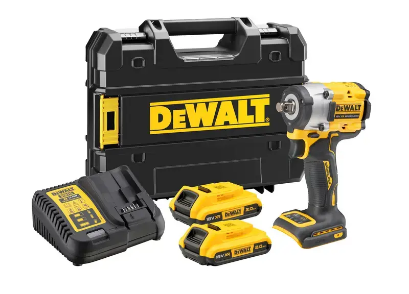 DeWALT – Clé à chocs AKU 18V, 2x batterie 2.0 Ah XR, chargeur DCF921D2T
