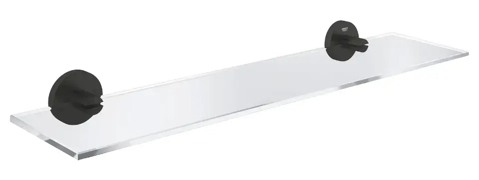 Grohe QuickFix Start - Étagère, longueur 5 cm, verre/noir mat 412022430