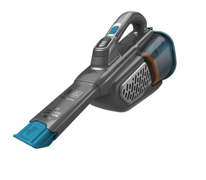 BLACK+DECKER – Aspirateur à main sans fil 18V, station de charge, titane/bleu BHHV520BF-QW