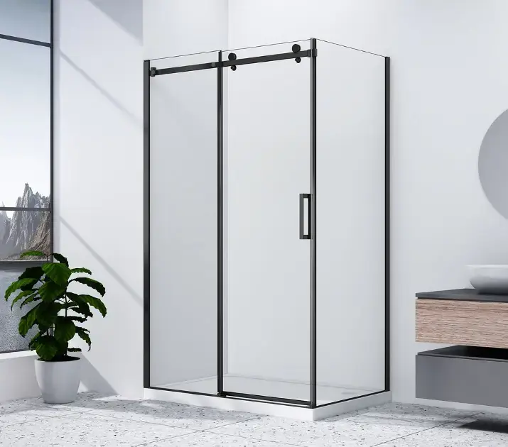 Gelco Dragon – Cabine de douche 130×80 cm, noir/verre transparent GD4613B-01