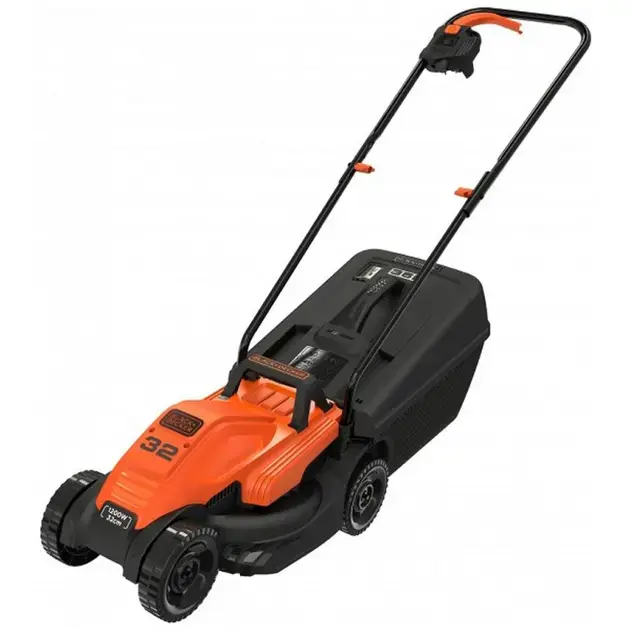BLACK+DECKER – Tondeuse à gazon électrique 1200 W, largeur de coupe 32 cm BEMW451-QS