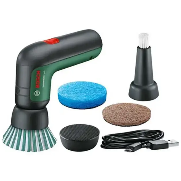 Bosch - Brosse de nettoyage sans fil 3,6 V avec accessoires, câble USB 06033E0000