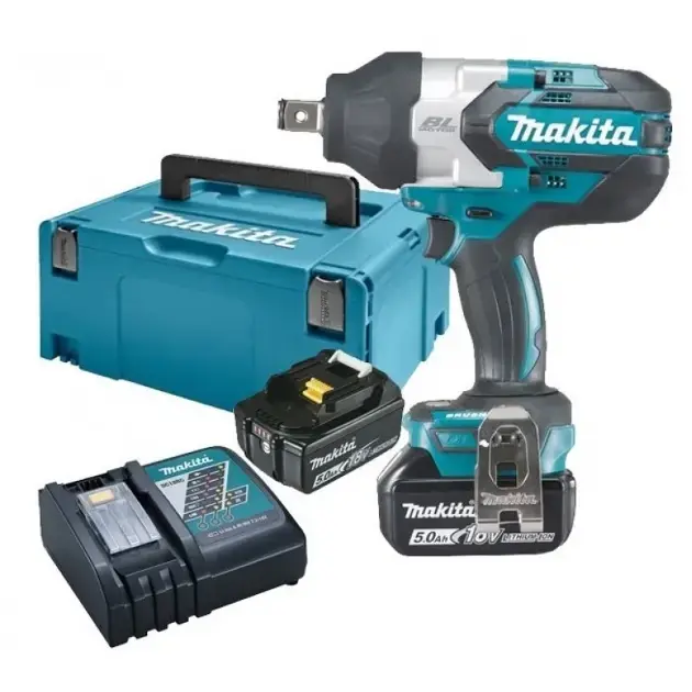 Makita - Clé à chocs sans fil 18 V, 2 batteries 5,0 Ah LXT, chargeur DTW1001RTJ