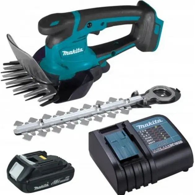 Makita - Ciseaux à gazon sans fil 18V, 1 batterie 1,5 Ah LXT, chargeur DUM111SYX