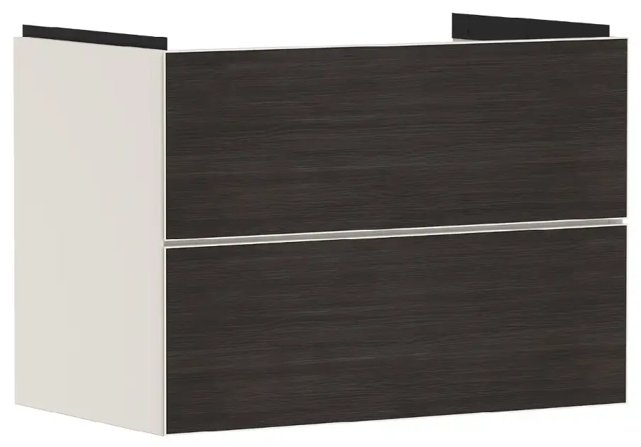 Hansgrohe Xevolos E - Meuble pour lavabo, 78x58x48 cm, 2 tiroirs, beige mat/chêne foncé 54179730