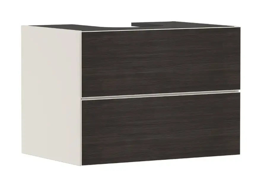 Hansgrohe Xevolos E - Meuble pour lavabo, 78x56x55 cm, 2 tiroirs, beige mat/chêne foncé 54188730