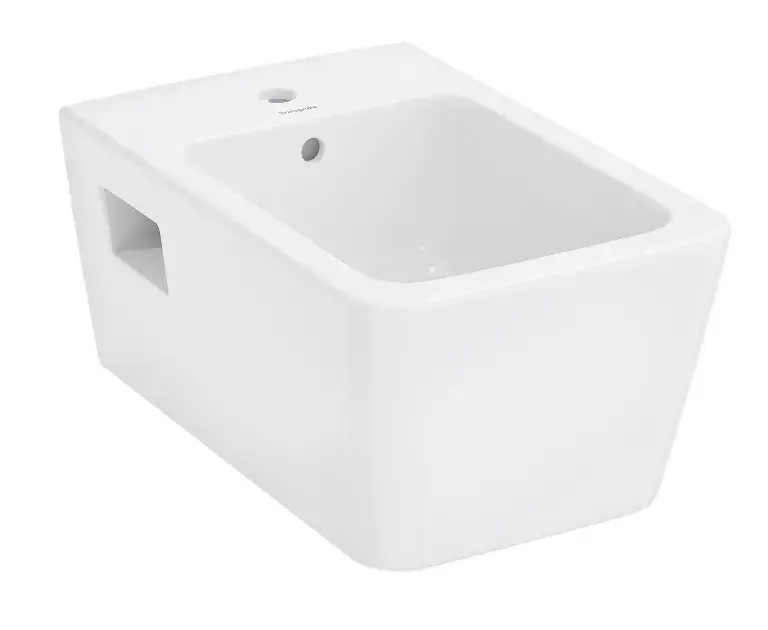 Hansgrohe EluPura Original Q - Bidet suspendu, trou pour robinetterie, HygieneEffect, blanc 62046450