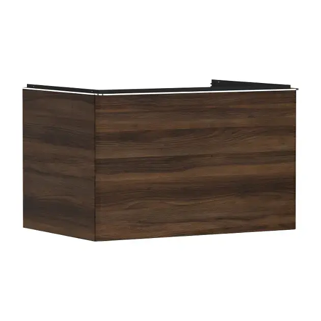 Hansgrohe Xelu Q - Meuble pour lavabo, 50x78x55 cm, 1 tiroir, noyer foncé/chrome 54057000