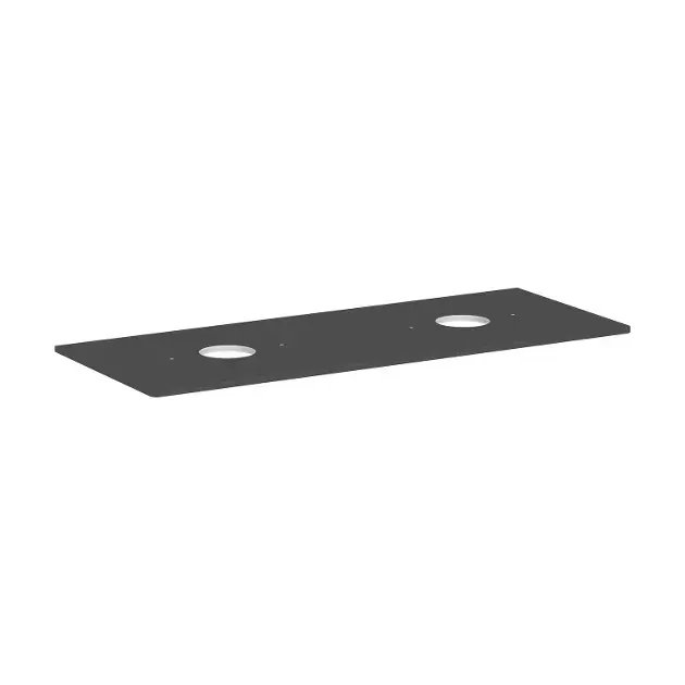 Hansgrohe Xelu Q - Comptoir pour lavabo, 136x55 cm, 2 découpes, gris mat 54118910