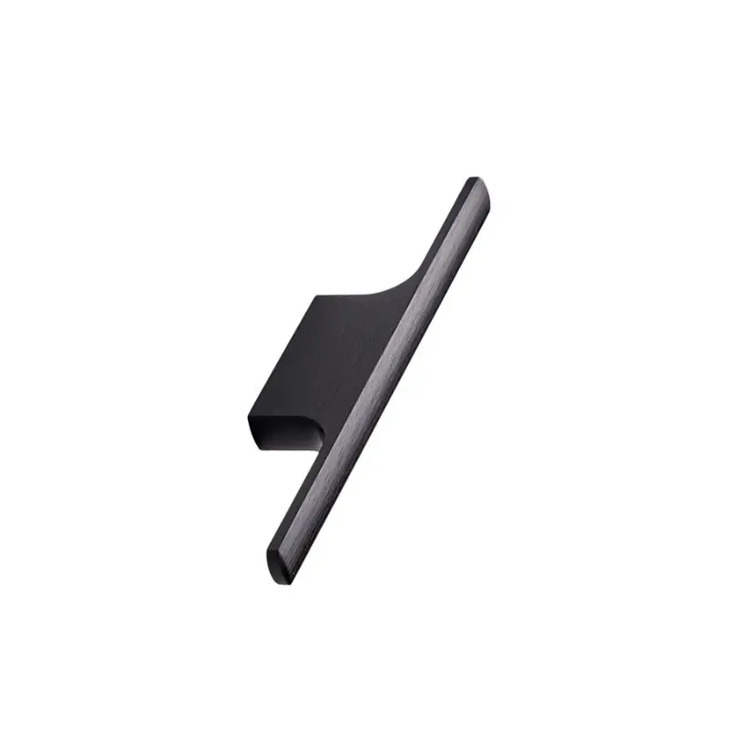 Bouton de meuble Tau noir brossé
