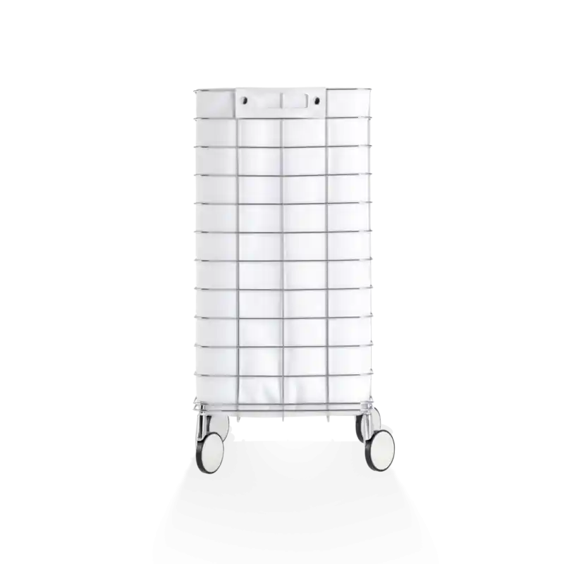 Wasmand WR1 wit / gepolijst chroom