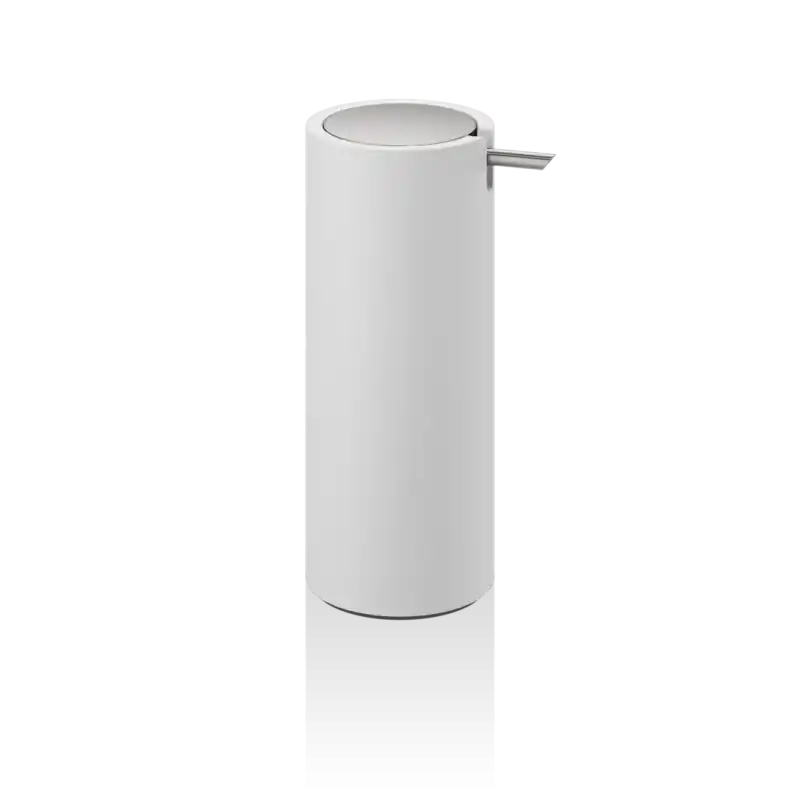 Zeepdispenser STONE SSP wit/geborsteld roestvrij staal