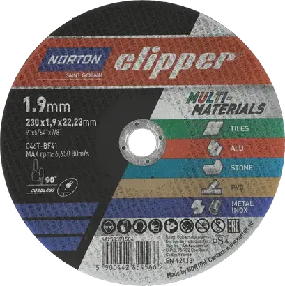 Disque à tronçonner PRO MULTI MATERIAUX 230×1,9×22,23 T41