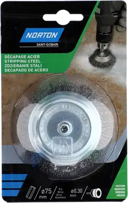 Brosse perceuse Coupe Ondulé Acier 75