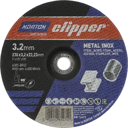 Disque à tronçonner PRO METAL/INOX 230×3,2×22,23 T42