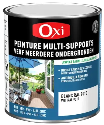 Peinture Multi-supports TOP3+ OXI – Islande Ral 1015 – Pot de 0,5L