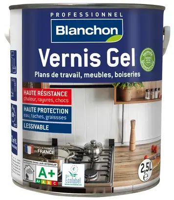 Vernis gel biosourcé – incolore satiné – Pot de 2,5L