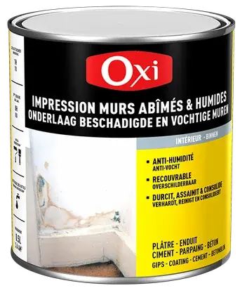 Impression Murs Abîmés et Humides OXI – Mat Blanc – Pot de 0,5L