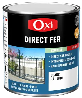 PEINTURE GLYCERO DIRECT FER ANTI-ROUILLE BRILLANT VERT MOUSSE 0.5 L