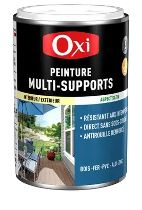 Peinture Multi Supports TOP3+ OXI – Blanc Ral 9010 Satiné – Pot de 250ml