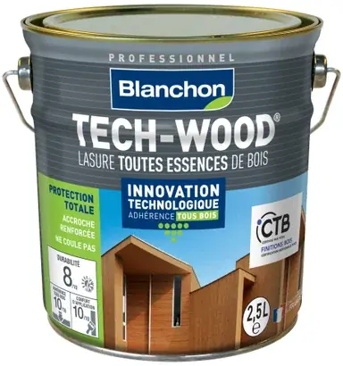 Lasure TECH WOOD - Chêne Clair - Pot 2,5L