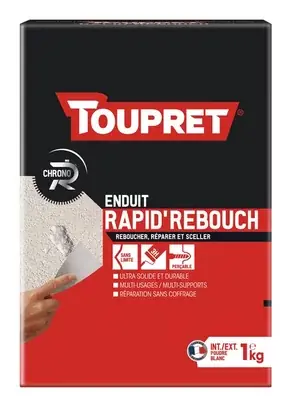 ENDUIT DE REBOUCHAGE RAPID REBOUCH EN POUDRE EN 1 KG