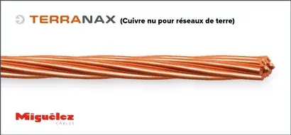 Tresse de Cuivre nue pour mise à la terre – 25MM² – Couronne L.25M