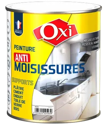 PEINTURE ACRYLIQUE MURS ET PLAFONDS ANTI-MOISISSURE SATINÉ BLANC 2.5 L