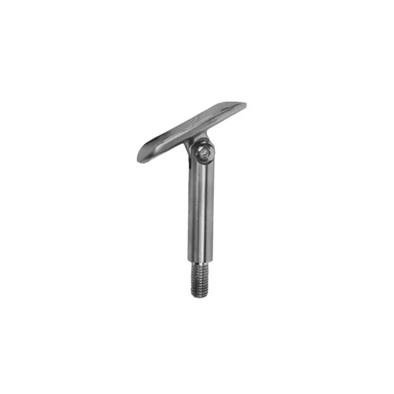 Tige inox 304 brossé Ø14mm avec embase pour main courante Ø48,3mm articulée file