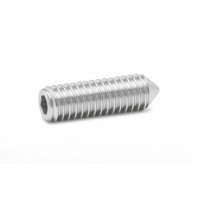 Vis sans tête à six pans creux - STHC - DIN 914 - M 4 x 40 - Bout pointeau - Inox A4
