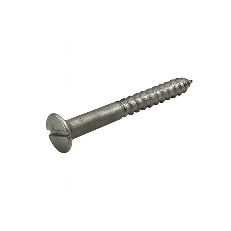 Vis à bois - Tête fraisée bombée fendue - DIN 95 - M6 x 45 - Inox A2 - visserie bois