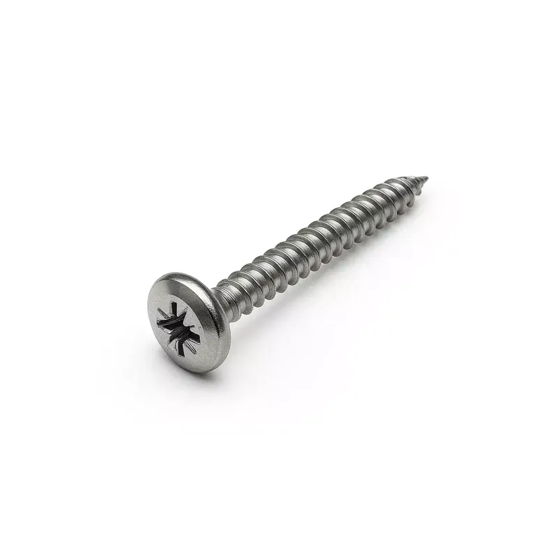 Vis pour aggloméré - Tête cylindrique empreinte Pozidrive - M6 x 80 - Inox A2 - Visserie à bois