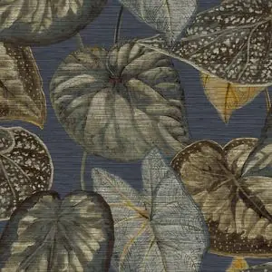 Papier peint intissé Maori feuillage bleu – MO00603