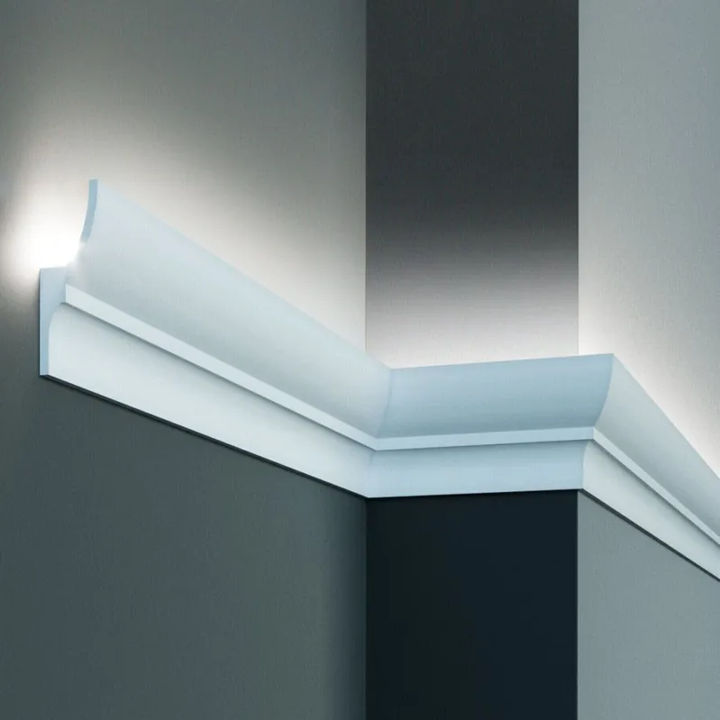 Elite Decor | Angle extérieur « KF701 » | Polyuréthane | 40 x 70 x 200 mm | Blanc | Moulure décorative