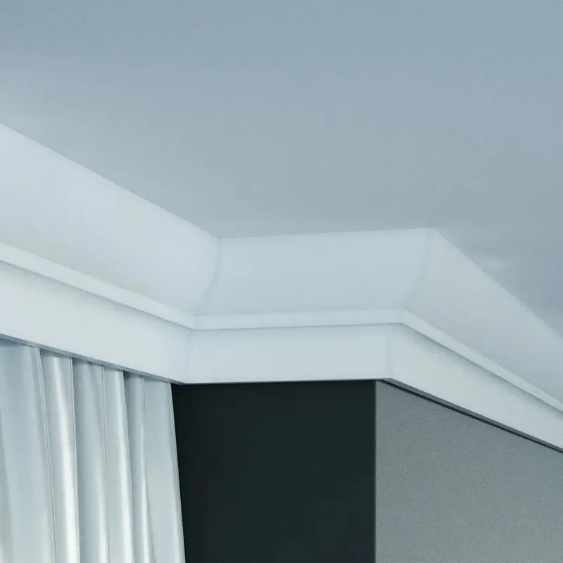 Elite Decor | Cornière intérieure « P889 » | Polyuréthane | 50 x 100 x 200 mm | Blanc | Angle pour moulures
