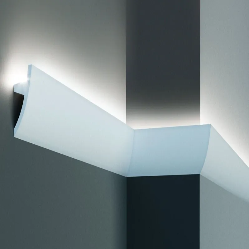 Elite Decor | Angle extérieur « KF502 » | Polyuréthane | 75 x 36 x 200 mm | Blanc | Moulure décorative